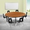 Flash Furniture 47.5" Circle Wave Oak Table Set-14" Stack Chairs XU-GRP-14CH-A48-HCIRC-OAK-T-P-GG - alternate 1